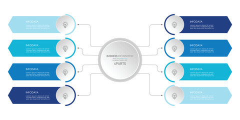 Business processes. Timeline infographic with 3 steps, options. Vector graphics. © haerul