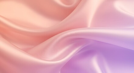 Obraz premium Elegant Draped Pastel Pink and Purple Silk Fabric Texture