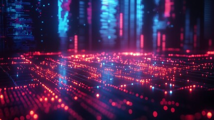 Obraz premium Technology Digital Big Data Connection: Cyberspace Network and Blockchain Connections, Global Network Background in 4K Motion Design