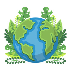 Happy Earth Day Illustration