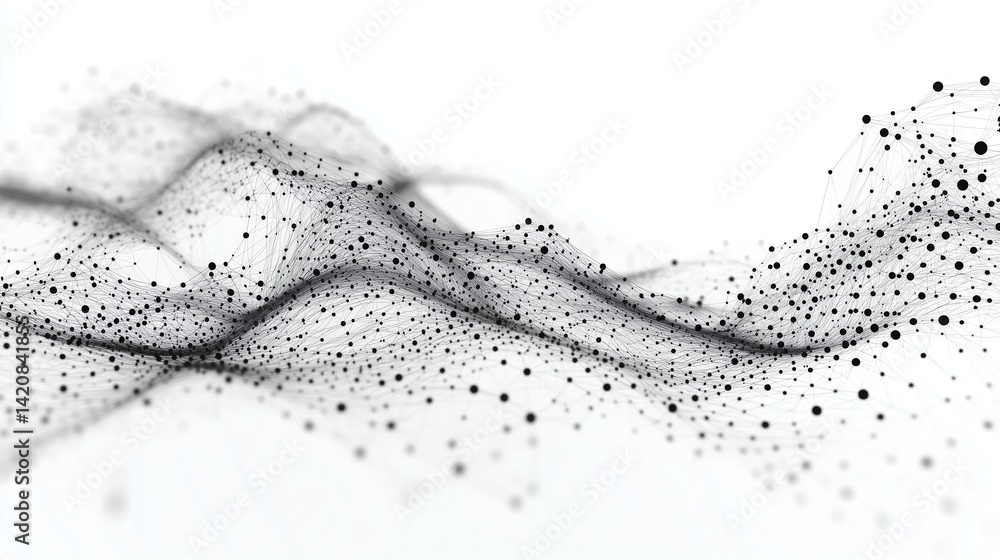 Poster abstract gradient line design: intricate wave patterns for international social networks and big dat