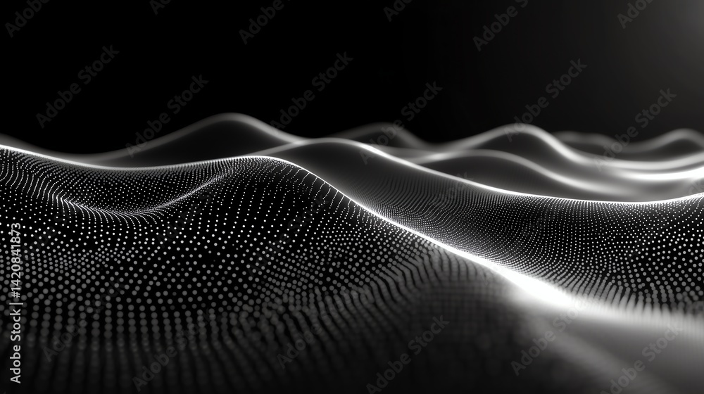 Poster abstract gradient line design: intricate wave patterns for international social networks and big dat