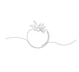 tomato continuous line drawing.white background,Tomato single line illustration,fresh tomato fruit vegetable line art,abstract red shaped single line tomato icon,