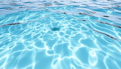 Abstract water surface with gentle ripples reflecting light in calming turquoise hues