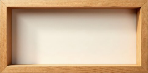 Naklejka premium Clean wooden rectangle frame, simple design, vector illustration , background, rectangle