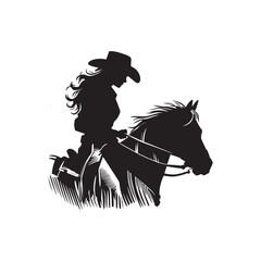 Cowgirl Vector art.