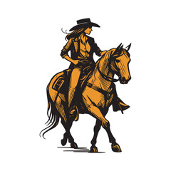 Cowgirl Vector art.