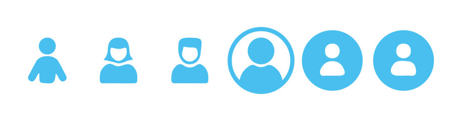 User icon vector set. Profile and people silhouette collection. User icon for web site, User icon vector illustration Eps 10