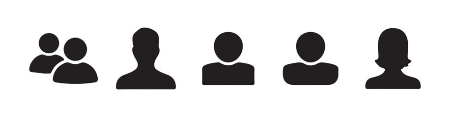 User icon vector set. Profile and people silhouette collection. User icon for web site, User icon vector illustration Eps 10
