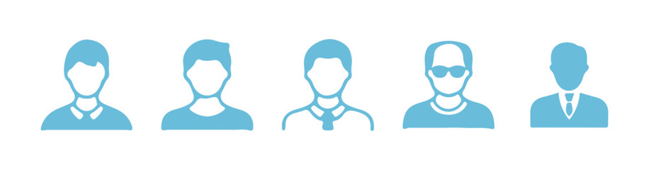 User account profile blue icon. Vector Illustration Eps 10