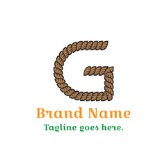 Rope G alphabet set is a unique business design concept with text and vector illustration. Easy to download.