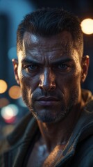 Portrait of a Rugged Man: A Study in Strength and Character