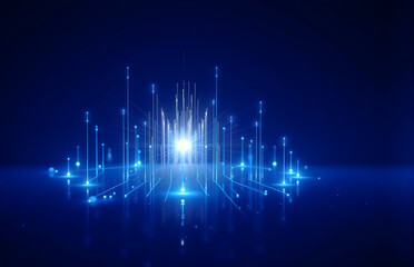 Abstract Digital Light and Line Artwork