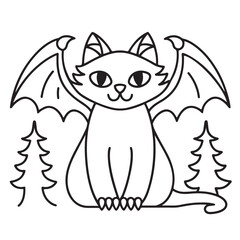 Cat moments meow life coloring pages, coloring book, line art, illustration, black & white, bold and easy coloring pages