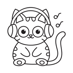 Cat moments meow life coloring pages, coloring book, line art, illustration, black & white, bold and easy coloring pages