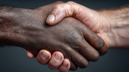 Diverse hands in a handshake