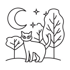 Cat moments meow life coloring pages, coloring book, line art, illustration, black & white, bold and easy coloring pages