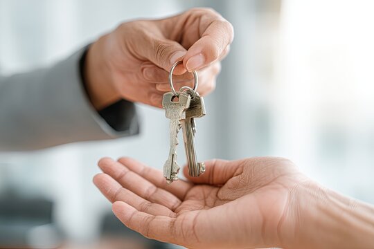 Receiving House Keys: New Home Ownership, Property Transaction, Keys Handover, Real Estate Deal, Successful Purchase, Home Sweet Home, New Beginnings, Exciting Moment, Dream Home, Key Ceremony.