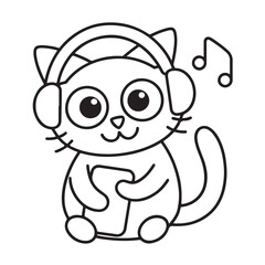 Cat moments meow life coloring pages, coloring book, line art, illustration, black & white, bold and easy coloring pages