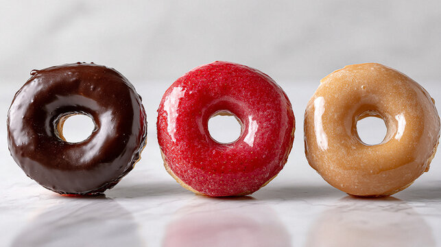3 tipos de donas glaseadas