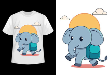 t shirt design with elephant