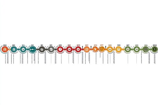 Colorful process timeline