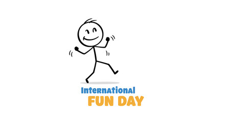 Celebrating International Fun Day A Joyful Stick Figure Illustration