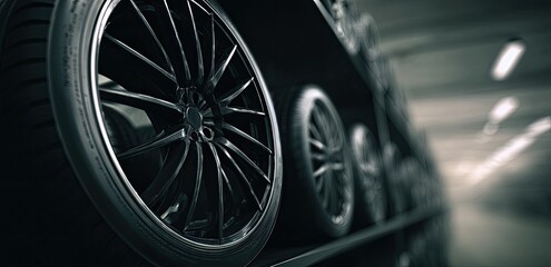 Sleek Black Alloy Wheels: Design, Performance, and Style for Modern Vehicles, Enhancing Automotive Aesthetics.