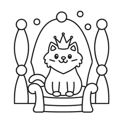 Cat moments meow life coloring pages, coloring book, line art, illustration, black & white, bold and easy coloring pages