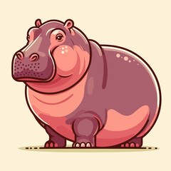 hippopotamus vector illustration 
