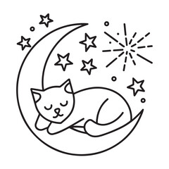Cat moments meow life coloring pages, coloring book, line art, illustration, black & white, bold and easy coloring pages