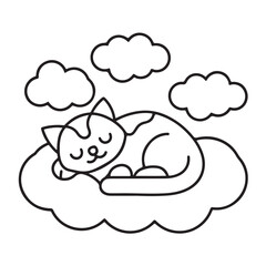 Cat moments meow life coloring pages, coloring book, line art, illustration, black & white, bold and easy coloring pages