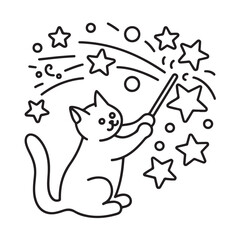Cat moments meow life coloring pages, coloring book, line art, illustration, black & white, bold and easy coloring pages