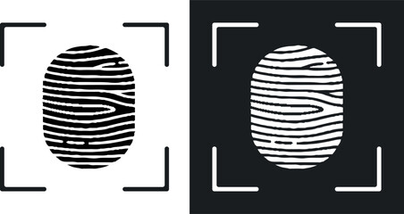 Fingerprint vector template design. Identity logo design. Eps10
