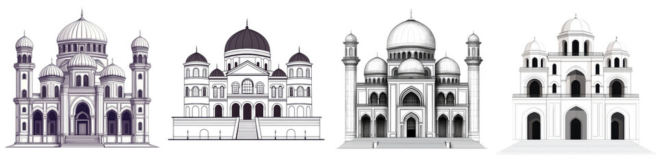 Obraz premium Majestic interior of a historical Ottoman palace with grand, intricate architecture