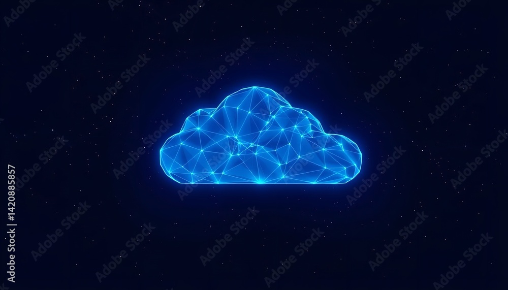 Poster cloud computing: digital data, futuristic network, technology innovation & secure information manage