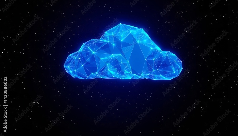 Poster cloud computing: digital data, futuristic network, technology innovation & secure information manage