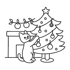 Cat moments meow life coloring pages, coloring book, line art, illustration, black & white, bold and easy coloring pages