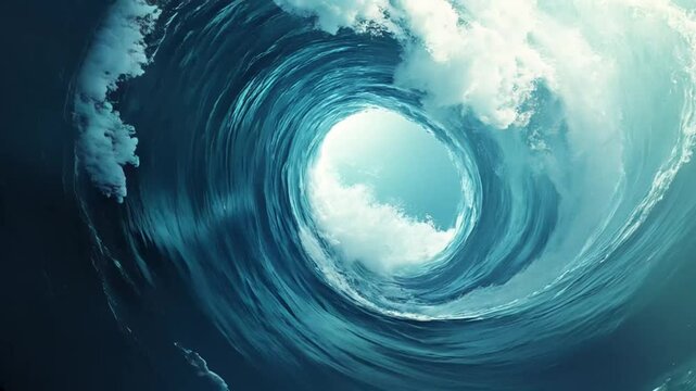 Fondo ola marina de surf girando violentamente. 