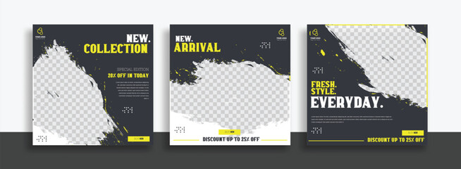 Creative new arrival social media post template design.