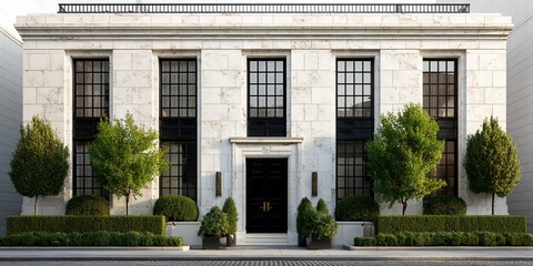 Naklejka premium Elegant Residential Building Facade