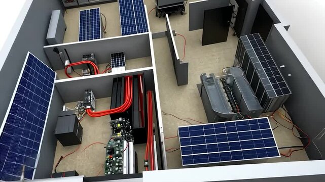 Solar-powered building floorplan