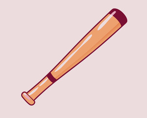 Cartoon Wooden Baseball Bat