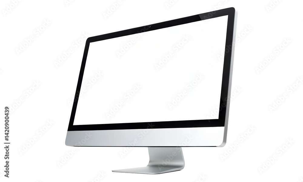 Fototapete desktop pc vector mockup . monitor display with blank screen isolated on a background