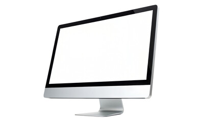 desktop pc vector mockup . monitor display with blank screen isolated on a background