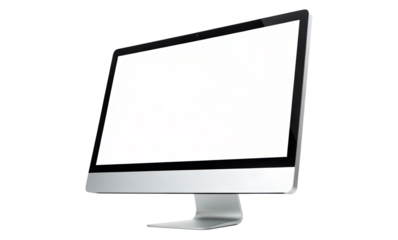 desktop pc vector mockup . monitor display with blank screen isolated on a background