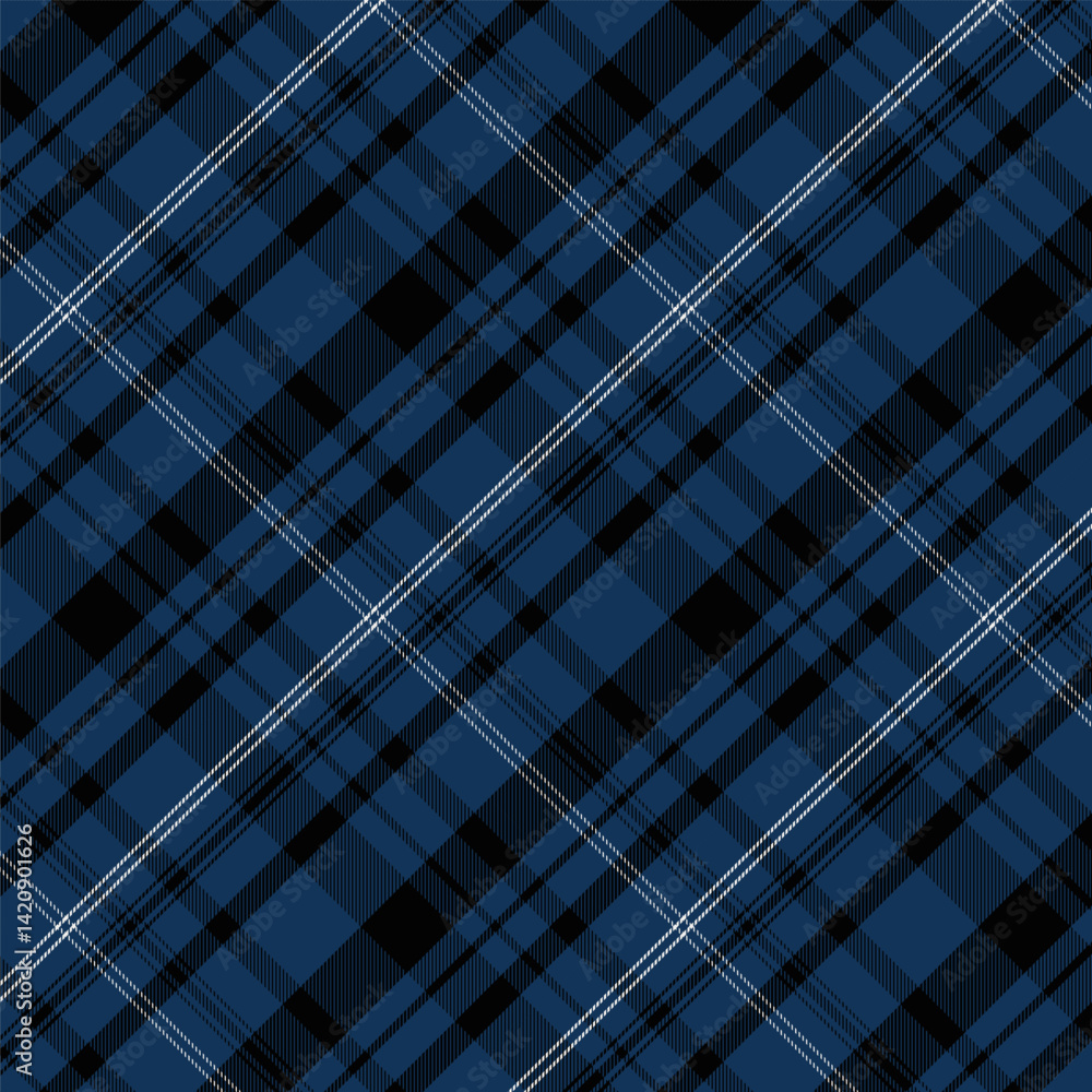 Canvas Prints plaid with twill weave repeat pattern in navy blue.gingham seamless pattern with stripes.checkered t
