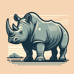Fototapeta premium rhino vector illustration