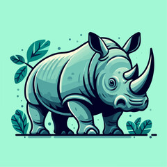 rhino vector illustration
