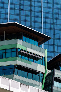 Green building complex in financial district in Kuala Lumpur, Malaysia